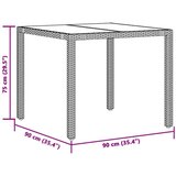  3-dijelni bistro set s jastucima crni od poliratana | shoptok.hr