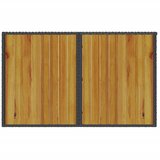  Vrtni stol s drvenom pločom crni 110 x 68 x 70 cm od poliratana | Eponuda.com