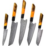 Set damaškovih kuhinjskih noževa KU-38063 - Narančasta KP38063 | Shoptok.si