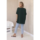 Kesi Włoski Oversized blouse with pendant dark green | Shoptok.si