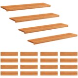Step treads 20 kom. 110 x 25 x 2 cm Svijetlosmeđa | shoptok.hr