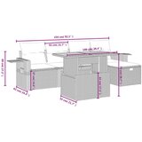 vidaXL 6-dijelni set vrtnih sofa s jastucima bež od poliratana | shoptok.hr