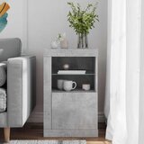  Bočni ormarić s LED svjetlima siva boja betona | shoptok.hr