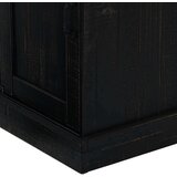 vidaXL Bivak HALDEN z drsnimi vrati črna 80x40x80 cm masivni les | Shoptok.si