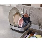 Joseph Joseph Crni plastičan prilagodljiv ocjeđivač za posuđe 31x19 cm Extend Slim Steel – | shoptok.hr