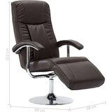 TV fotelja od umjetne kože smeđa | shoptok.hr