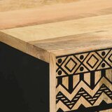 vidaXL Komoda 60x33,5x75 cm trden robusten mangov les in kovina | Shoptok.si