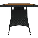  Vrtni stol crni 160x70x72 cm poliratan i masivno bagremovo drvo | shoptok.hr