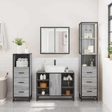  4-dijelni set kupaonskog namještaja siva boja hrasta drveni | shoptok.hr