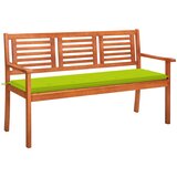 3 Vrtna klop za 3 osebe z blazino 150 cm trden evkaliptus Cene