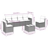  7-dijelni set vrtnih sofa svjetlosivi od poliratana | shoptok.hr