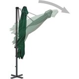  Previsni senčnik z aluminijastim drogom 250x250 cm zelen | Shoptok.si