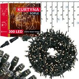  LED svjetlosna zavjesa toplo bijela + hladno bijeli bljesak 300 LED lampica | shoptok.hr