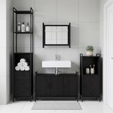  Set ormarića za kupaonicu 3 kom. Crni hrast 40 x 36 x 181 cm | shoptok.hr