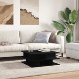  Stolić za kavu crni 70x70x29 cm od konstruiranog drva | Eponuda.com