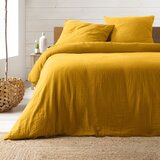 douceur d'intérieur Žuta posteljina za bračni krevet/za produženi krevet od muslina 240x260 cm Angelia – Cijene