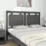  Uzglavlje za krevet sivo 145,5 x 4 x 100 cm od masivne borovine | shoptok.hr