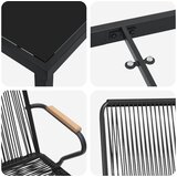  Vrtni set za objed 5 kom. Crna Čelik s prahom premazan | shoptok.hr