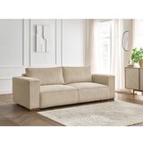 Bobochic Paris Svetlo rjava raztegljiva/s prostorom za shranjevanje sedežna garnitura iz rebrastega žameta 244 cm Chelsea – | Shoptok.si
