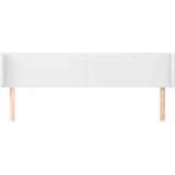  Vzglavje z ušesi belo 203x16x78/88 cm umetno usnje, (20792813) | Shoptok.si