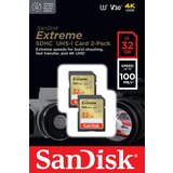 San Disk Extreme 32GB SDHC spominska katica+ 1 leto RescuePRO Deluxe up to 100MB/s &amp; 60MB/s Branje/Zapisovanje, UHS-I, Class 10, U3, V30 | Shoptok.si