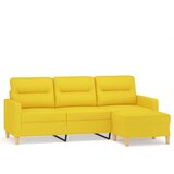  Trosjed s tabureom svjetložuti 180 cm od tkanine | shoptok.hr