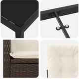  Vrtni set za objed 9 kom. Smeđa poliratan | shoptok.hr