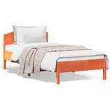Maison Chic Posteljni okvir - Enojna postelja - Postelja za odrasle brez vzmetnice voščeno rjav 90x200 cm borovina-J8221, (21770146) | Shoptok.si