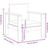  5-dijelna set vrtnih sofa od masivnog drva bagrema s jastucima | shoptok.hr