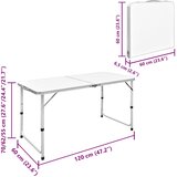  Sklopivi stol za kampiranje podesivi aluminijski 120 x 60 cm | Eponuda.ba