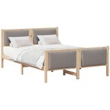  Okvir za krevet Sivo-smeđa 140 x 190 cm tkanina | shoptok.hr