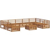  Set vanjskih sofa 10 kom. Prirodna Čvrsto drvo akacije | shoptok.hr