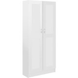 Maison Chic Knjižna omara - Knjižni regal visok sijaj bela 82,5x30,5x185,5 cm iverna plošča, (21724717) Cene