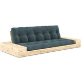 Karup Design Modra raztegljiva sedežna garnitura iz rebrastega žameta 244 cm Base – Cene