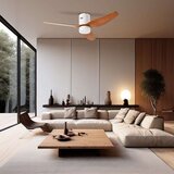  ZEVENTI - LED plafonski ventilator PADUA LED/18W/230V Wi-Fi Tuya bela/braon + daljinski upravljač | Eponuda.com