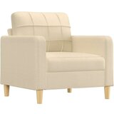 vidaXL Fotelj s stolčkom za noge krem 60 cm blago | Shoptok.si