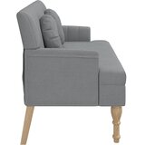  Klupa s jastucima svjetlosiva 113 x 64,5 x 75,5 cm od tkanine | shoptok.hr