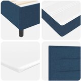 Box Spring Krevet s Madracem i LED Plavim 140x200 cm Tkanina | shoptok.hr