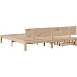 vidaXL Posteljni okvir s predali 200x200 cm trdna borovina | Shoptok.si