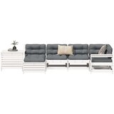  7-dijelni set vrtnih sofa bijeli od masivne borovine | shoptok.hr