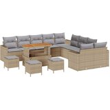  Sjedeća garnitura za vrt 14 pcs Bež poliratan | shoptok.hr