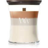 WoodWick Trilogy Café Macchiato mirisna svijeća s drvenim fitiljem 275 g | shoptok.hr