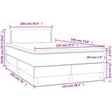  Krevet box spring s madracem LED ružičasti 120x190cm baršunasti | shoptok.hr