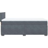 Box spring krevet s madracem tamnosivi 80 x 200 cm baršunasti | shoptok.hr