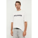 Tommy Hilfiger Bombažna kratka majica bež barva
