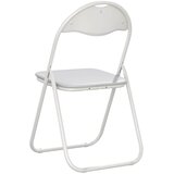  Sklopiva stolica 8 pcs Bijeli 48 x 43,5 x 81 cm Lažna koža | shoptok.hr