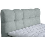 Hom`in POSTELJA Z VZMETNICO 180 cm x 200 cm , les, tekstil, leseni material svetlo siva | Shoptok.si