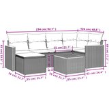 7-dijelni set vrtnih sofa od poliratana s jastucima crni | shoptok.hr