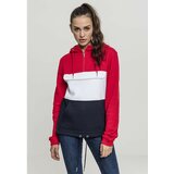 Urban Classics ladies color block sweat pull over hoody firered/navy/white Cene