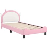  Otroški posteljni okvir z vznožjem Roza 80 x 200 cm PU, (5000104803) | Shoptok.si